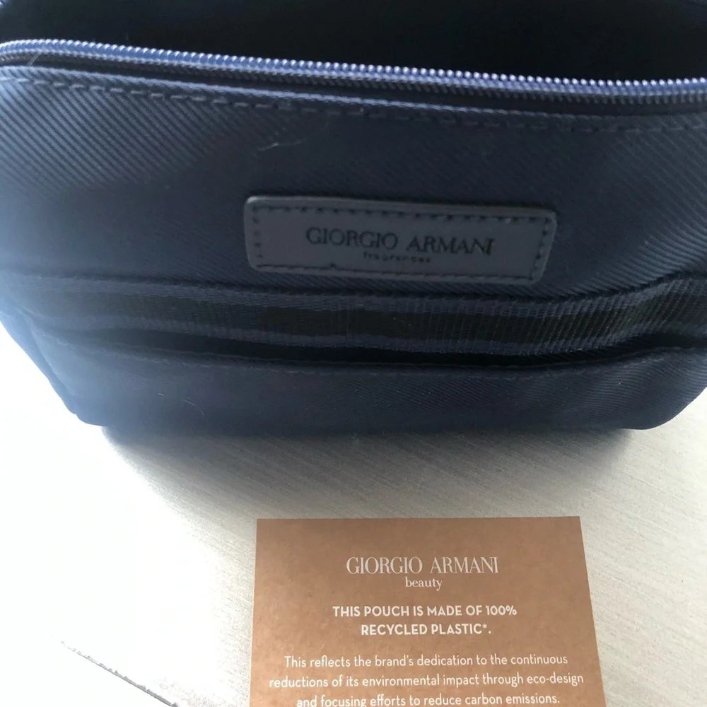 NWOT Giorgio Armani Navy Blue Toiletry/Travel Kit Bag Unisex